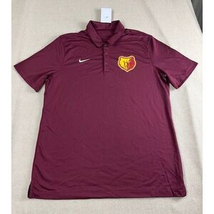 Nike Shirt Men Size Large Maroon Short Sleeve Football‎ Logo Embdriodered New